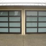 modern garage doors with glass