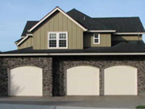 wood flush panel garage door